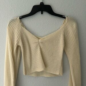 Off the shoulder sweater top